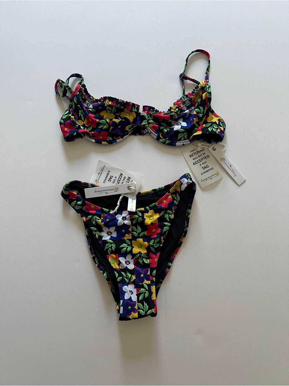 Heavy Manners Miss November Bikini top and bottom NWT size xs